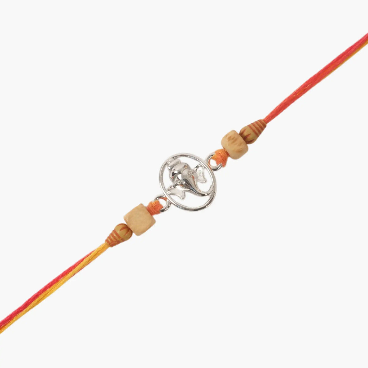 Twinklitz Premium 925 Sterling Silver Circular Ganesha Rakhi