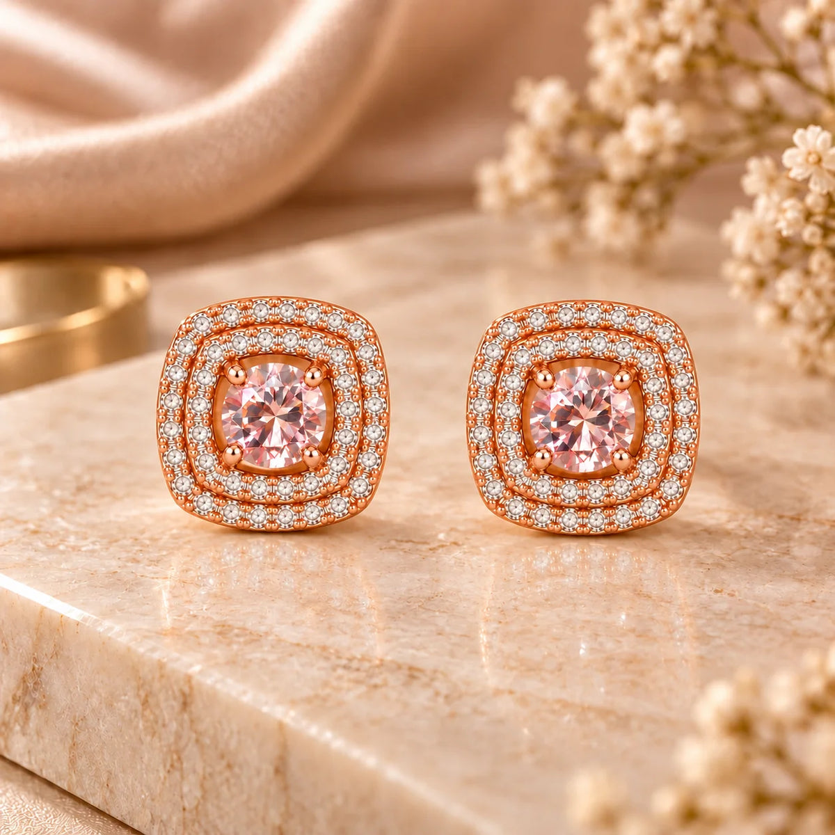 Pink Radiance Stud Earrings