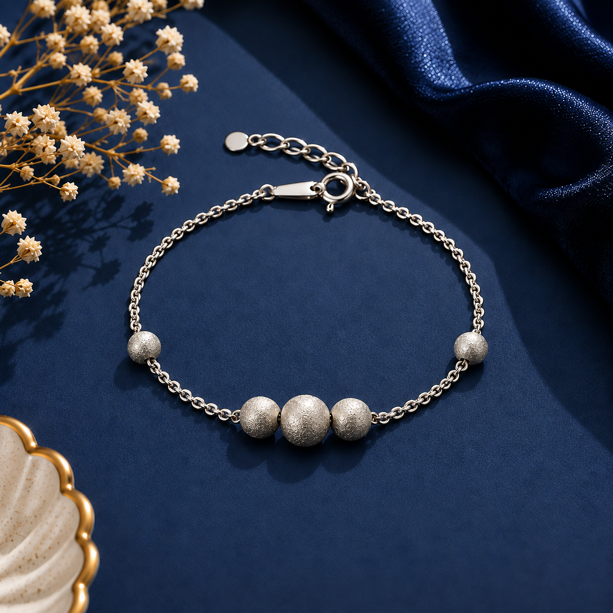 Frosted Bead Chain Bracelet