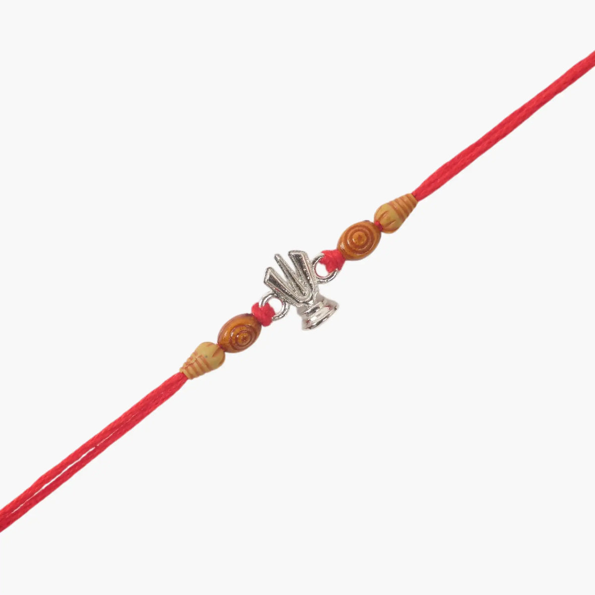 Twinklitz Trishul Symbol Sterling Silver Rakhi
