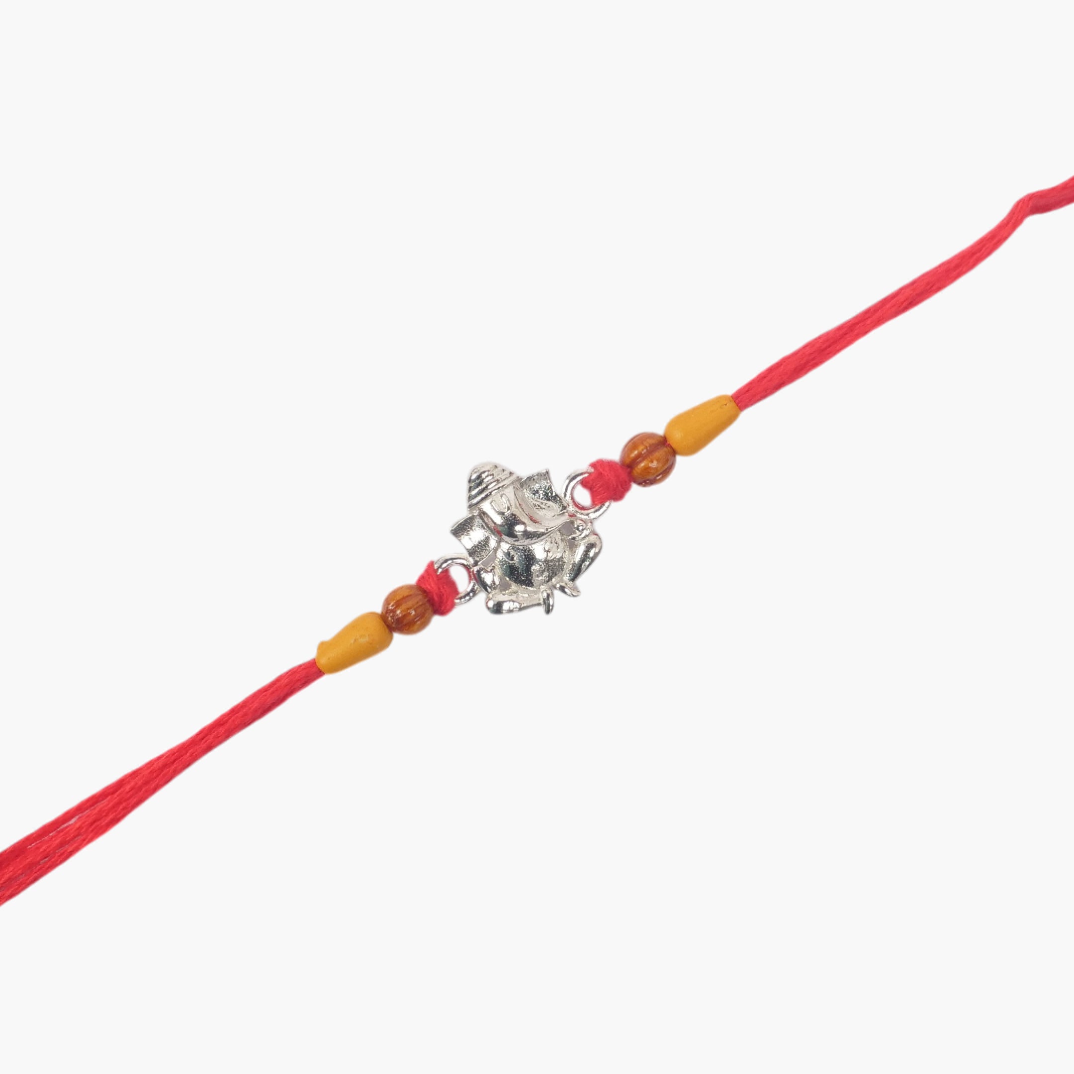 Twinklitz Elegant Ganesha Sterling Silver Rakhi