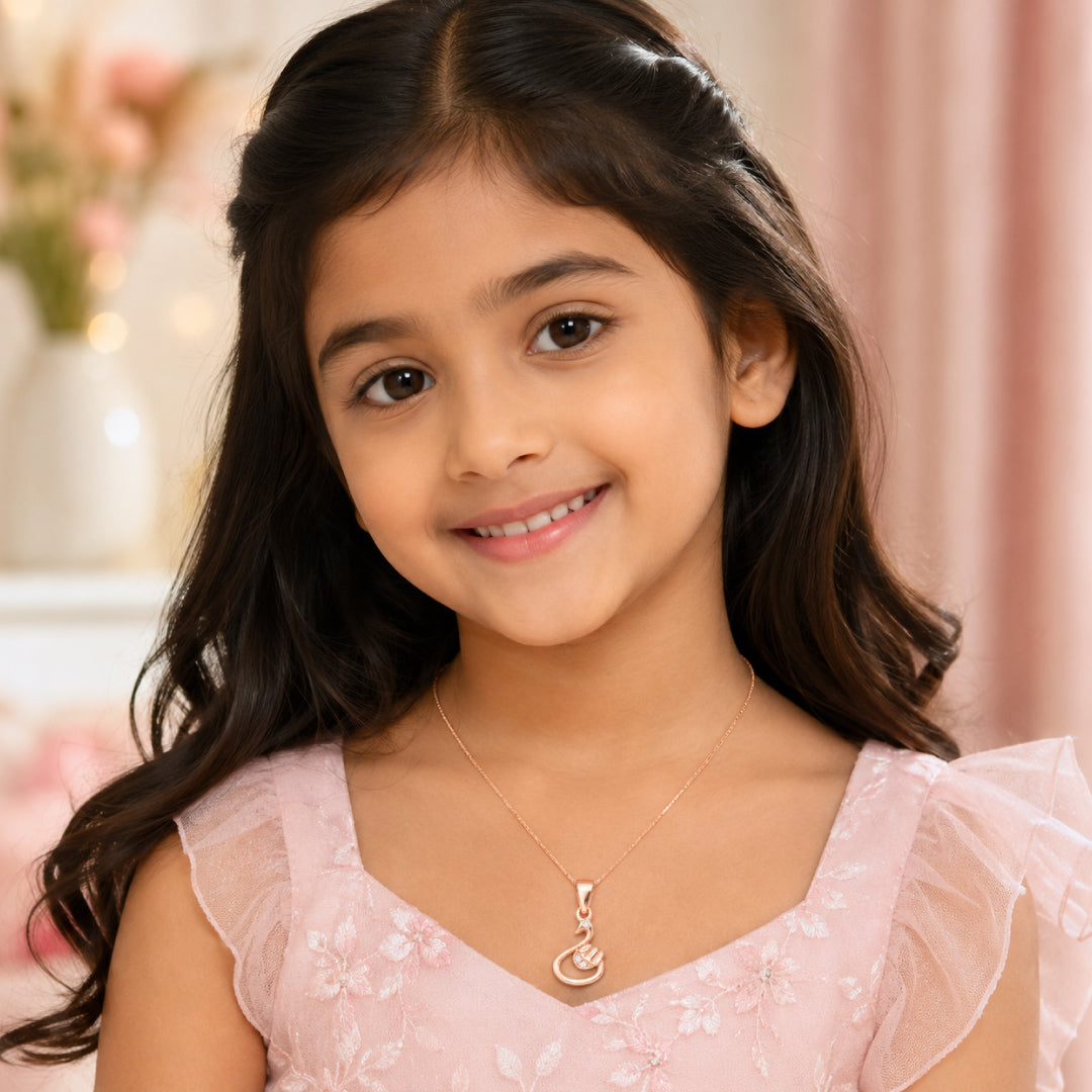 Twinklitz Sterling Silver Peacock Kids Pendant