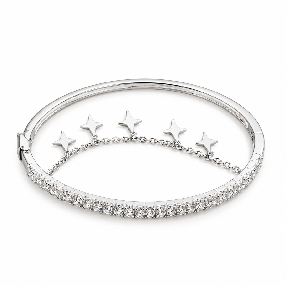 Starry Glow Crystal Bangle Bracelet