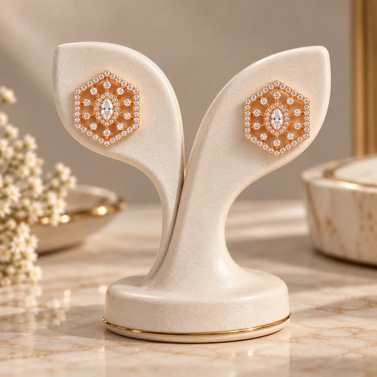 Radiant Hexagon Necklace Set