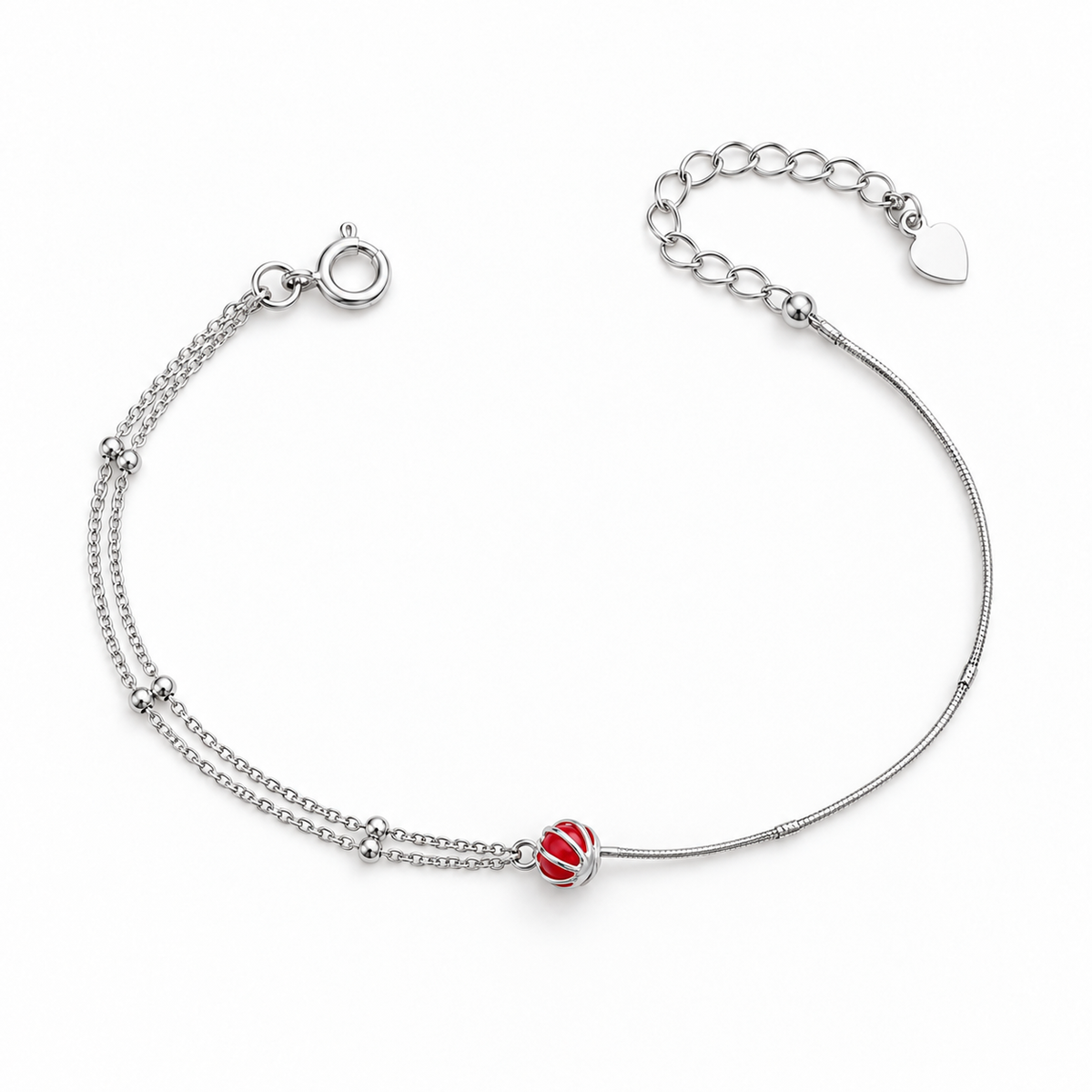 Ruby Red Bead Bracelet