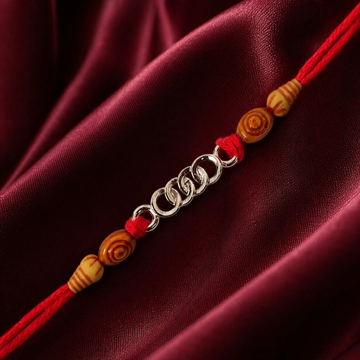 Twinklitz Linked Circle 925 Sterling Silver Rakhi