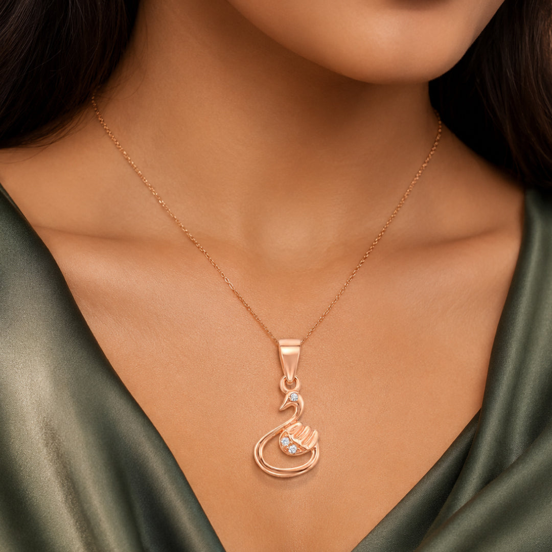 Twinklitz Sterling Silver Peacock Kids Pendant