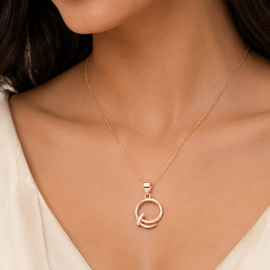 Twinklitz Sterling Silver Nail Diamond Kids Pendant
