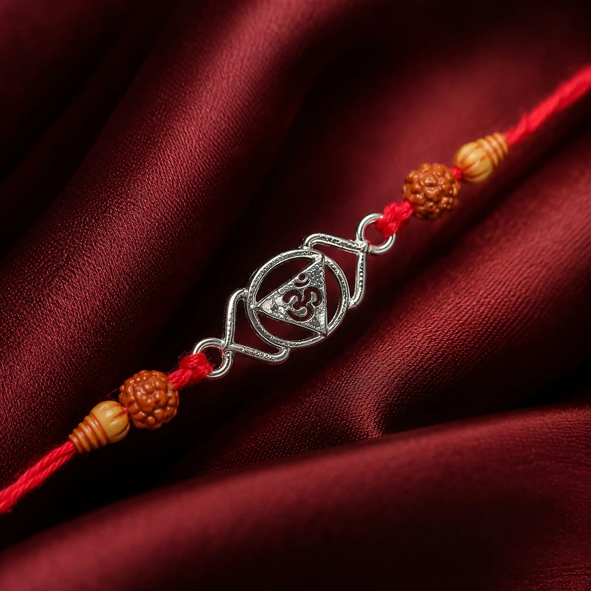 Twinklitz Designer 925 Sterling Silver Om Rakhi