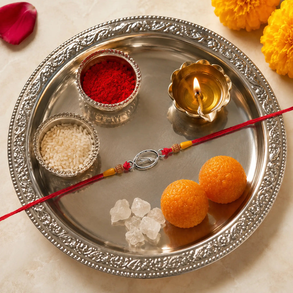 Twinklitz Jaguar Motif Sterling Silver Rakhi