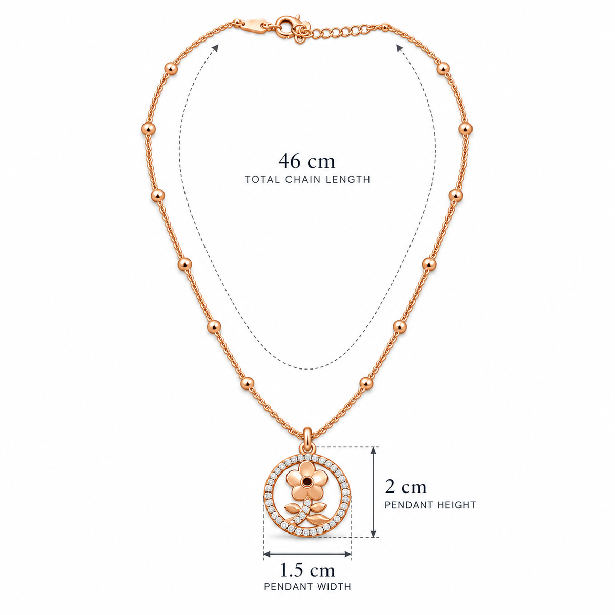 Bloom Circle Pendant Necklace