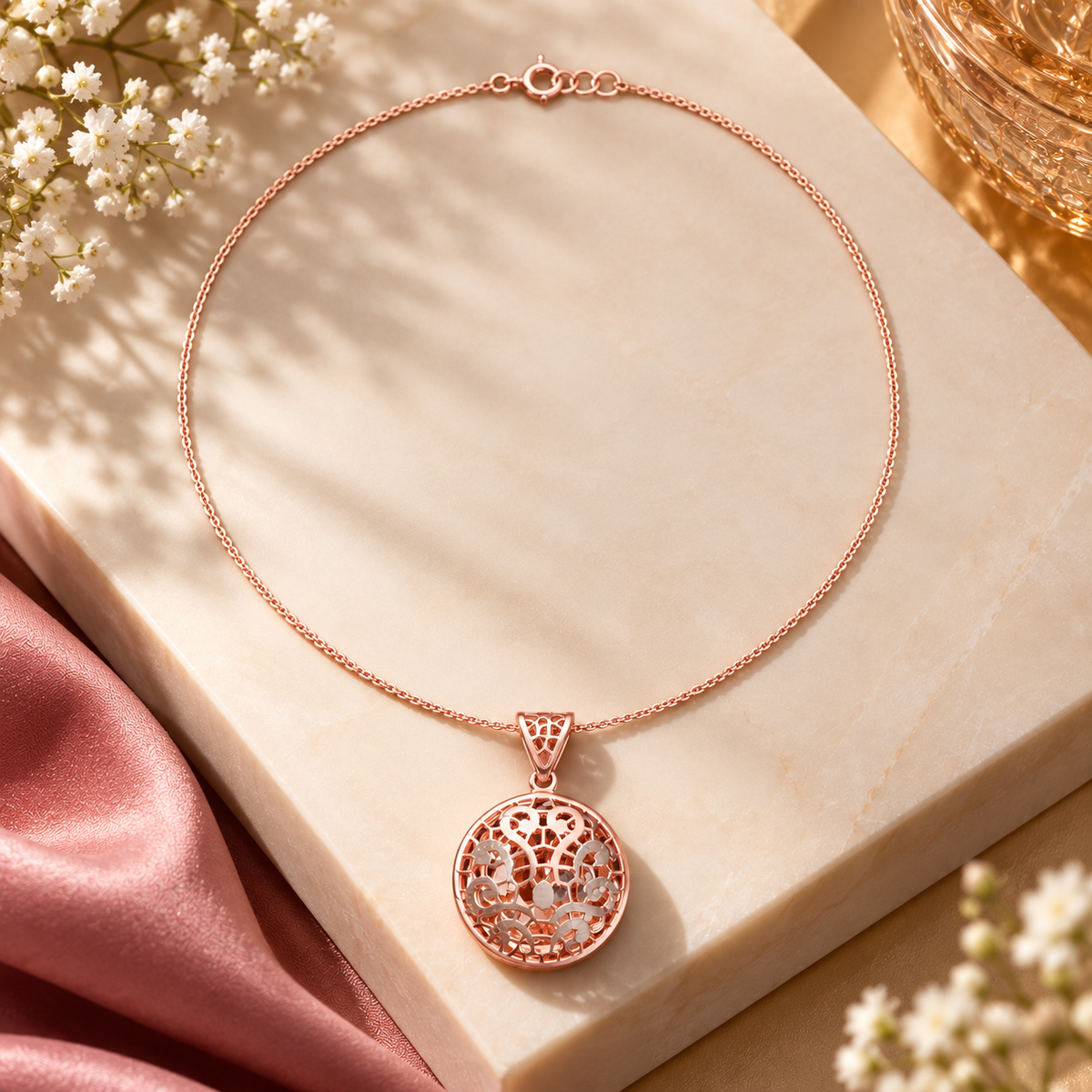 Rose Gold Garden Pendant