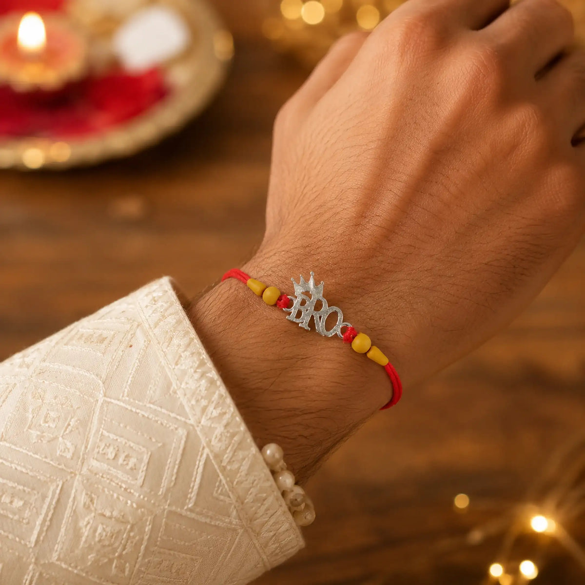 Twinklitz Designer 925 Sterling Silver Bro Rakhi