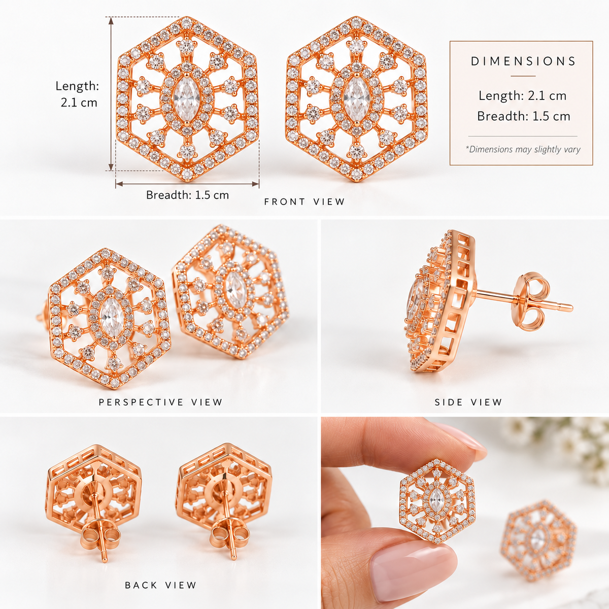 Zircon Stud Earrings