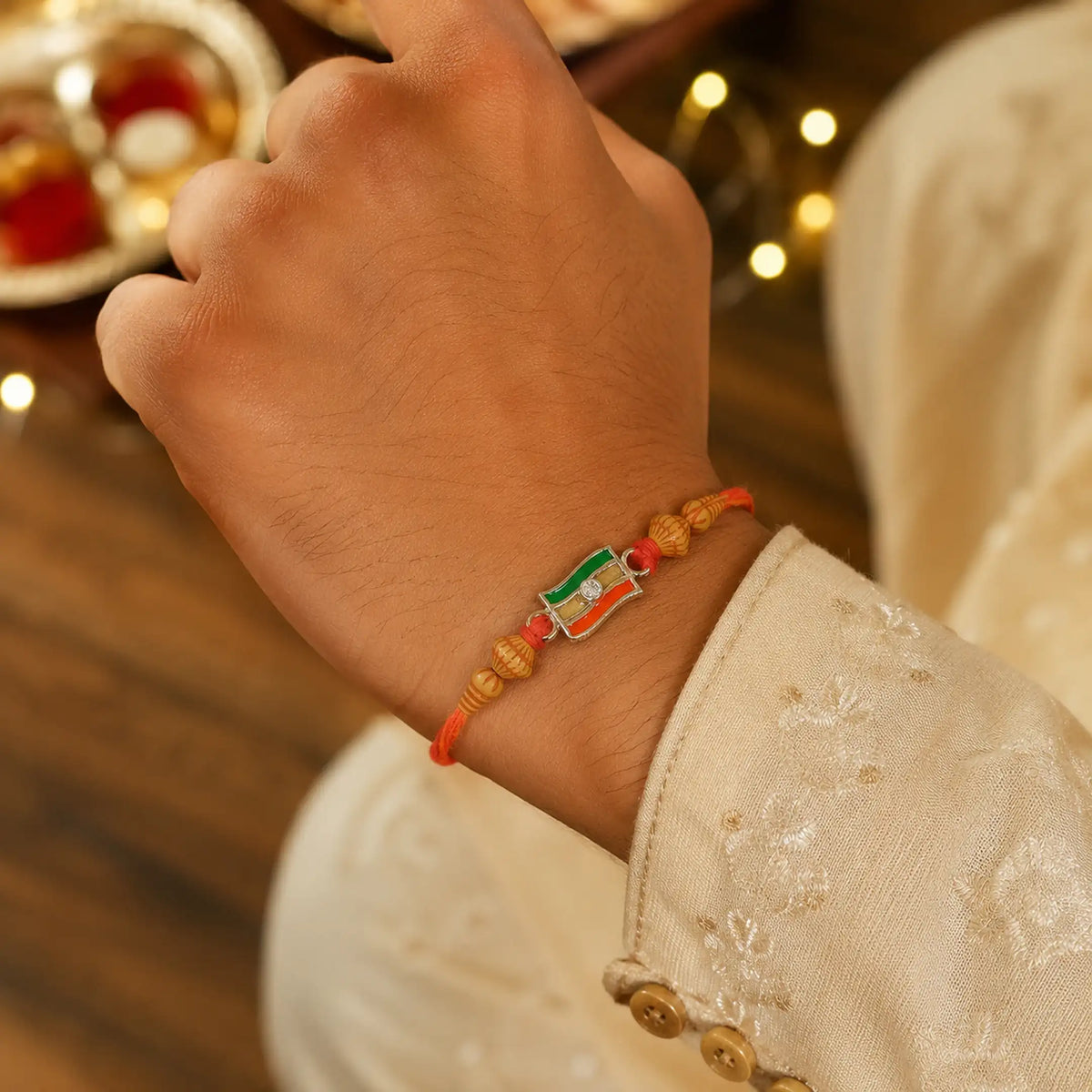 Twinklitz 925 Sterling Silver Tiranga Rakhi