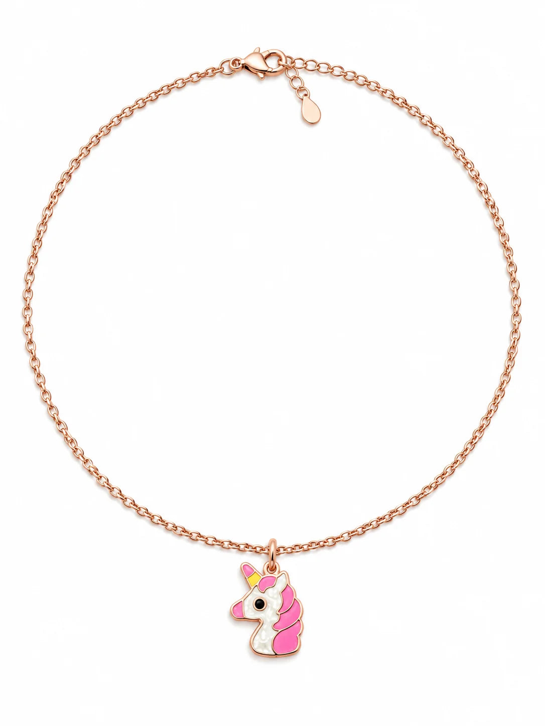 Pink Unicorn Pendant Necklace