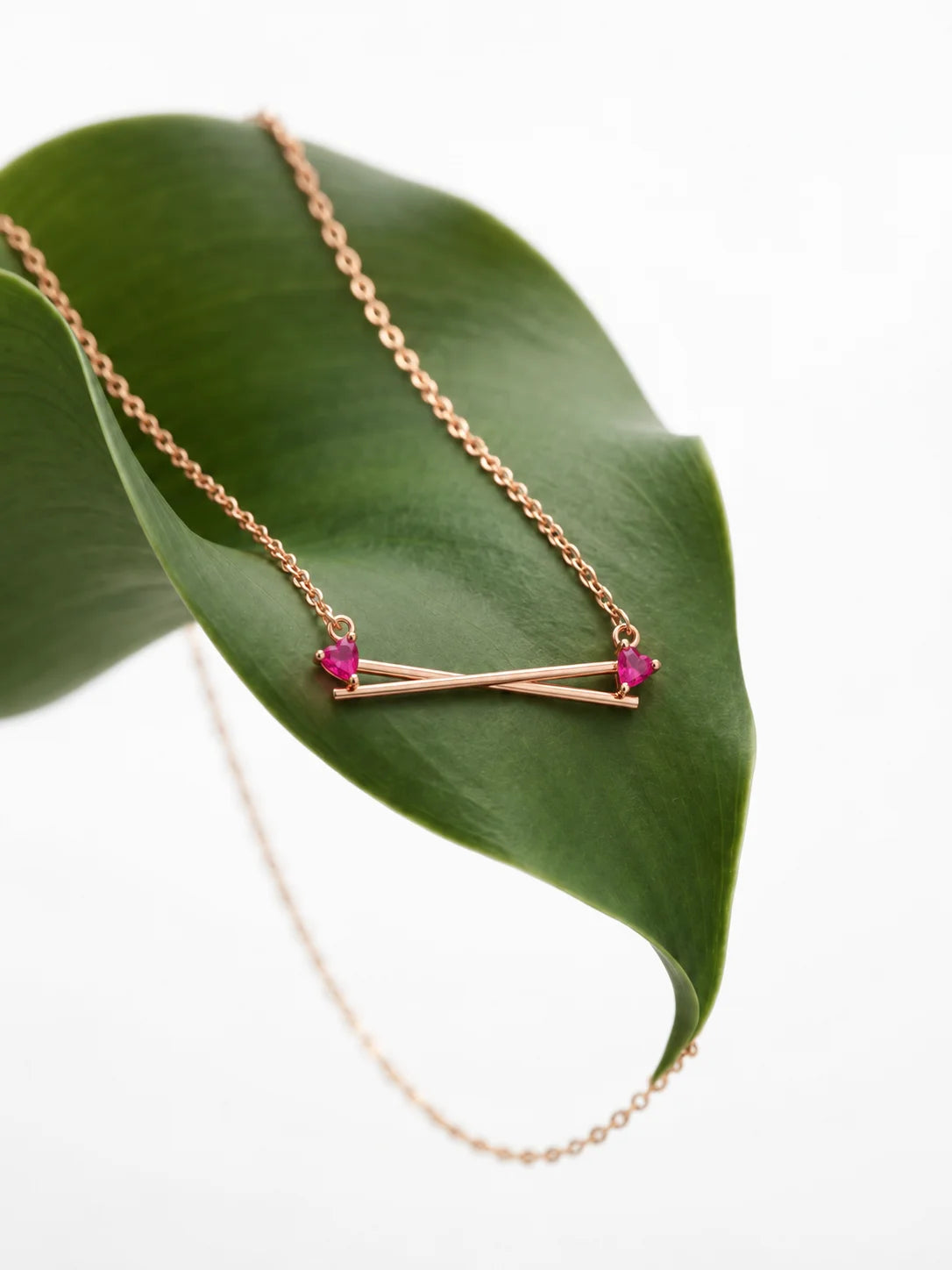 Double Heart Love Pendant Necklace