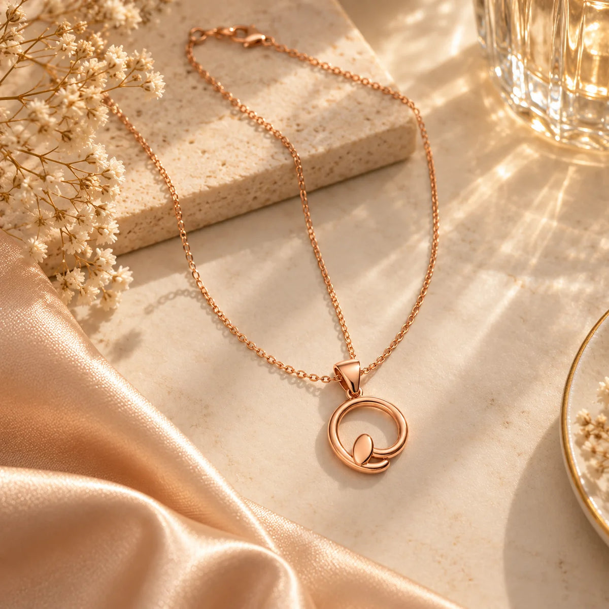 Twinklitz Sterling Silver Rose Gold Nail Kids Pendant