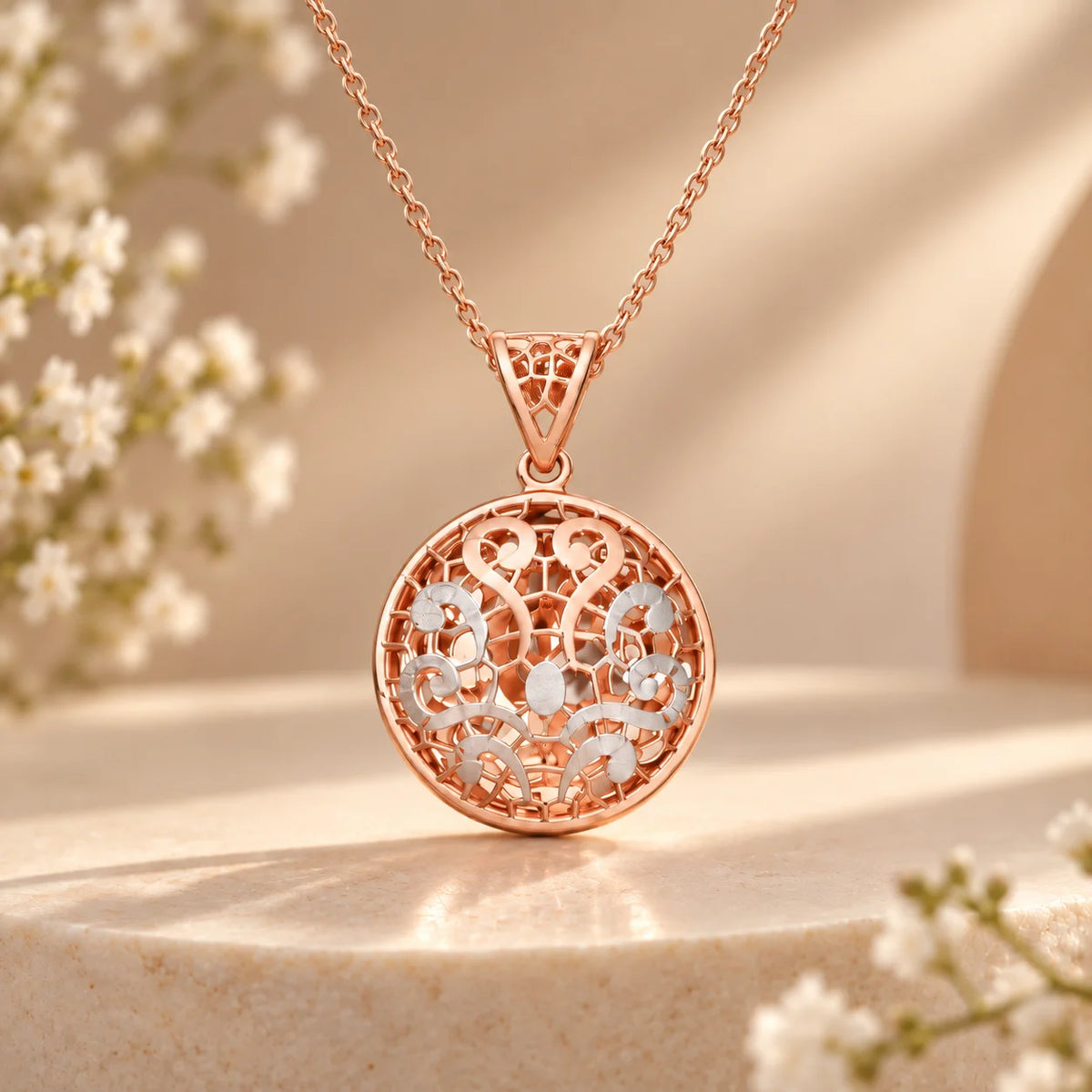 Rose Gold Garden Pendant