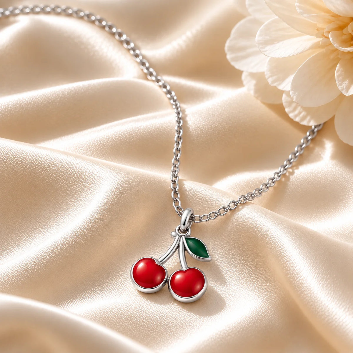Cherry Charm Pendant Necklace