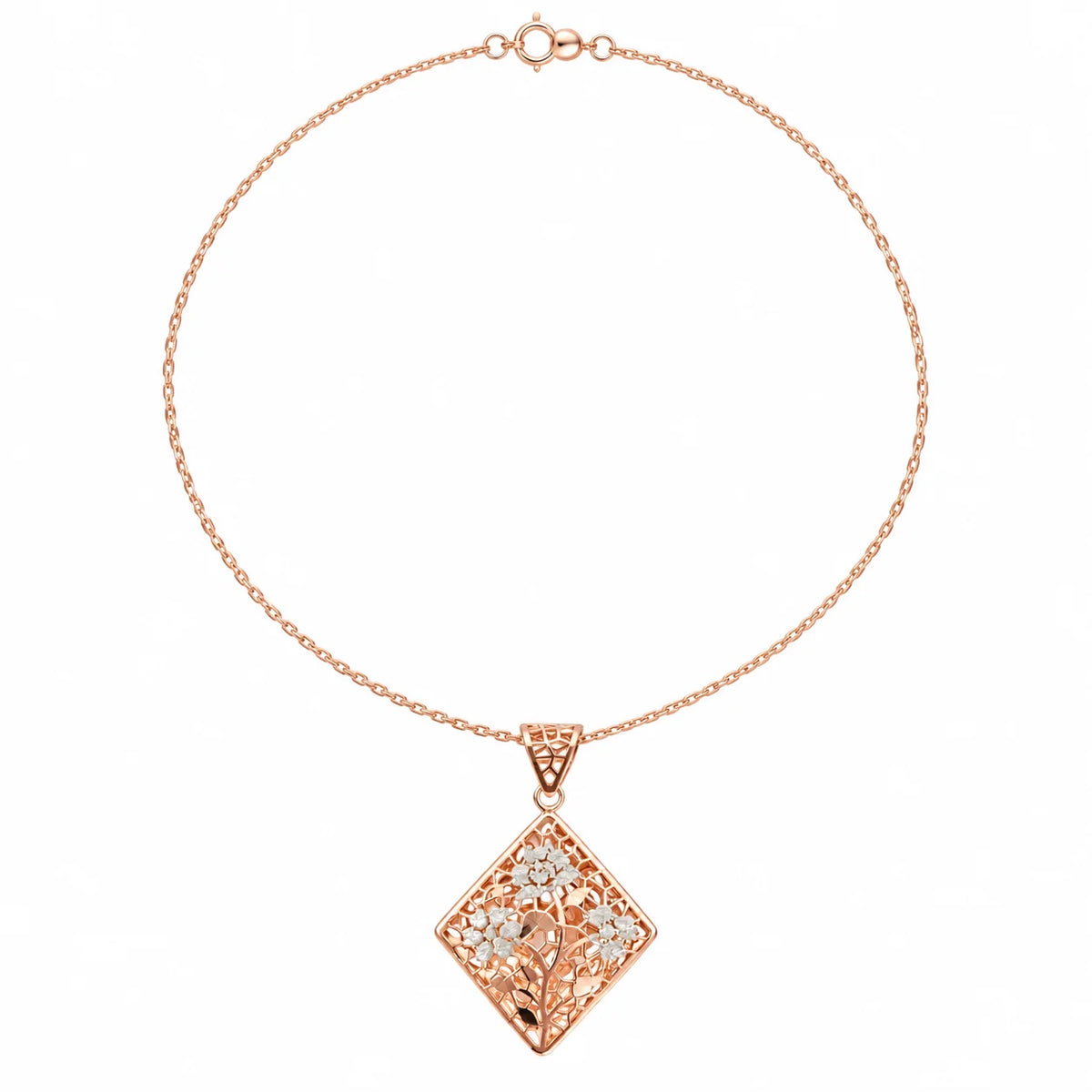 Floral Bloom Pendant Necklace