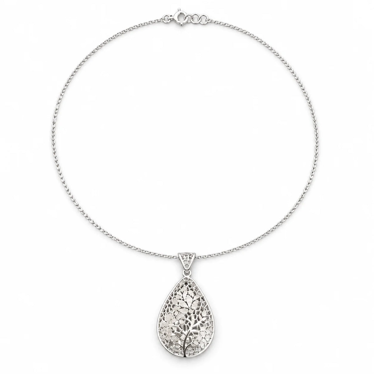 Silver Leaf Tree Pendant
