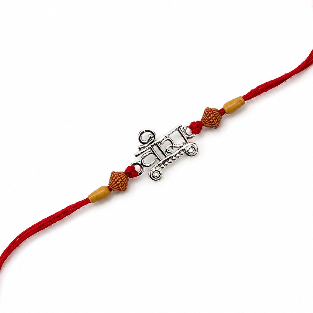 Twinklitz Traditional Veera Sterling Silver Rakhi - packaging view