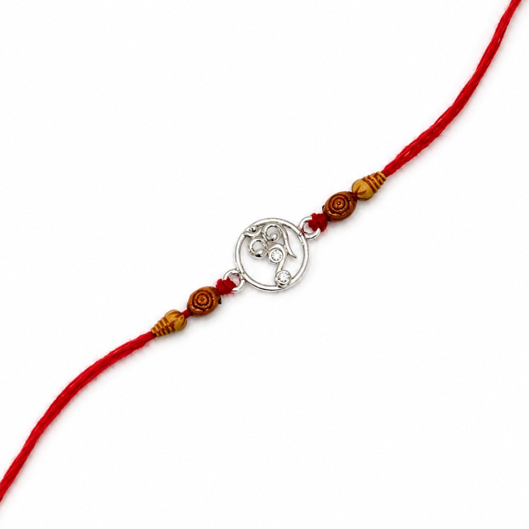 Twinklitz Om Symbol Sterling Silver Rakhi - packaging view