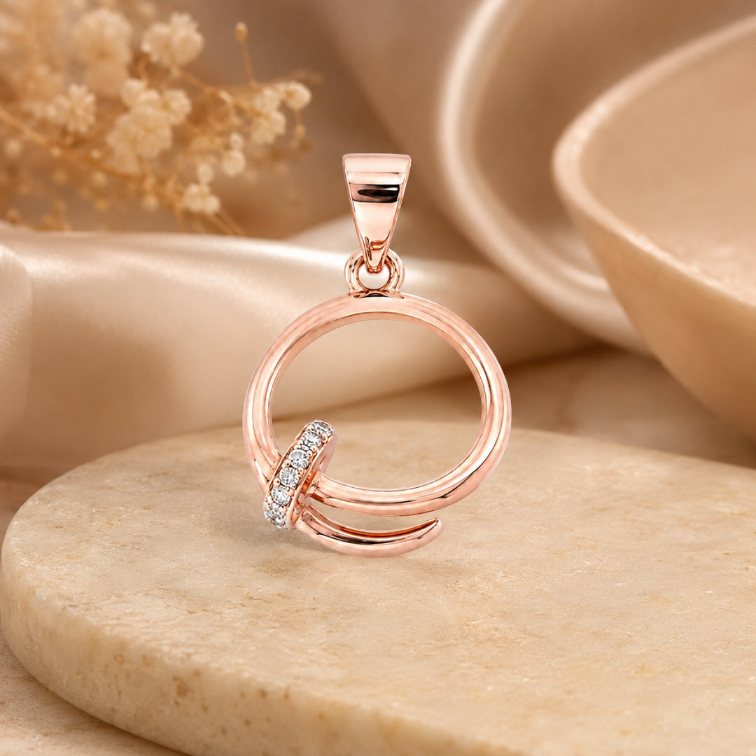 Twinklitz Sterling Silver Nail Diamond Kids Pendant