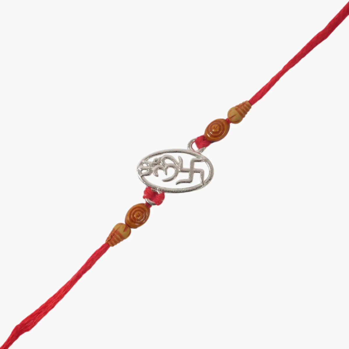 Twinklitz Swastik Om Sterling 92.5 Silver Rakhi