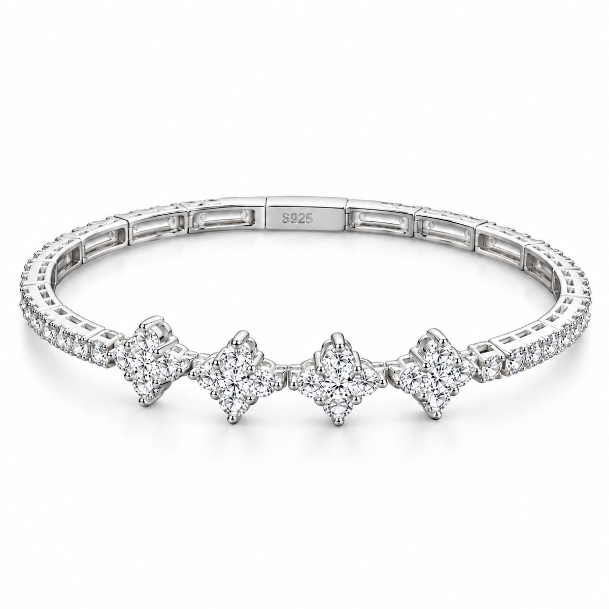 Clover Charm Tennis Bracelet