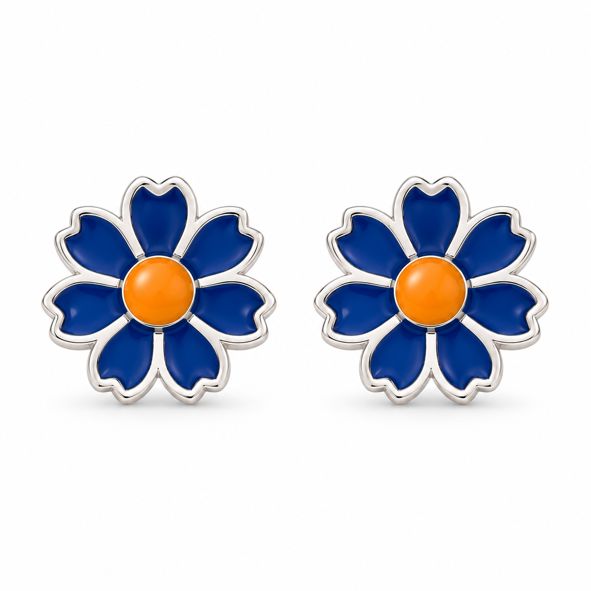 Blue Blossom Stud Earrings