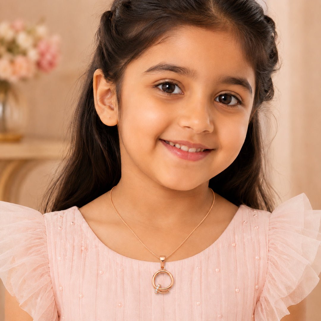 Twinklitz Sterling Silver Nail Diamond Kids Pendant