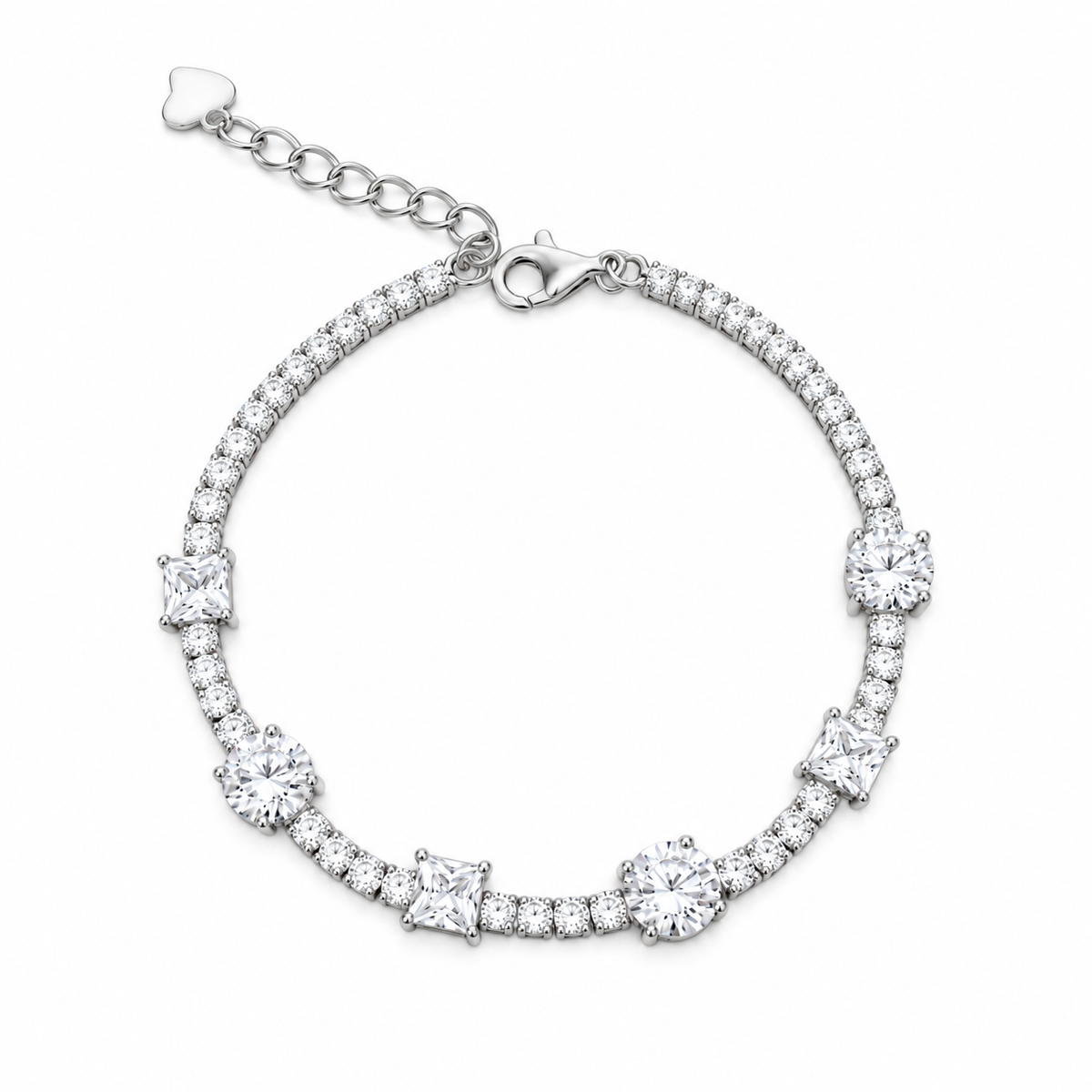 Radiant Round & Square Crystal Bracelet