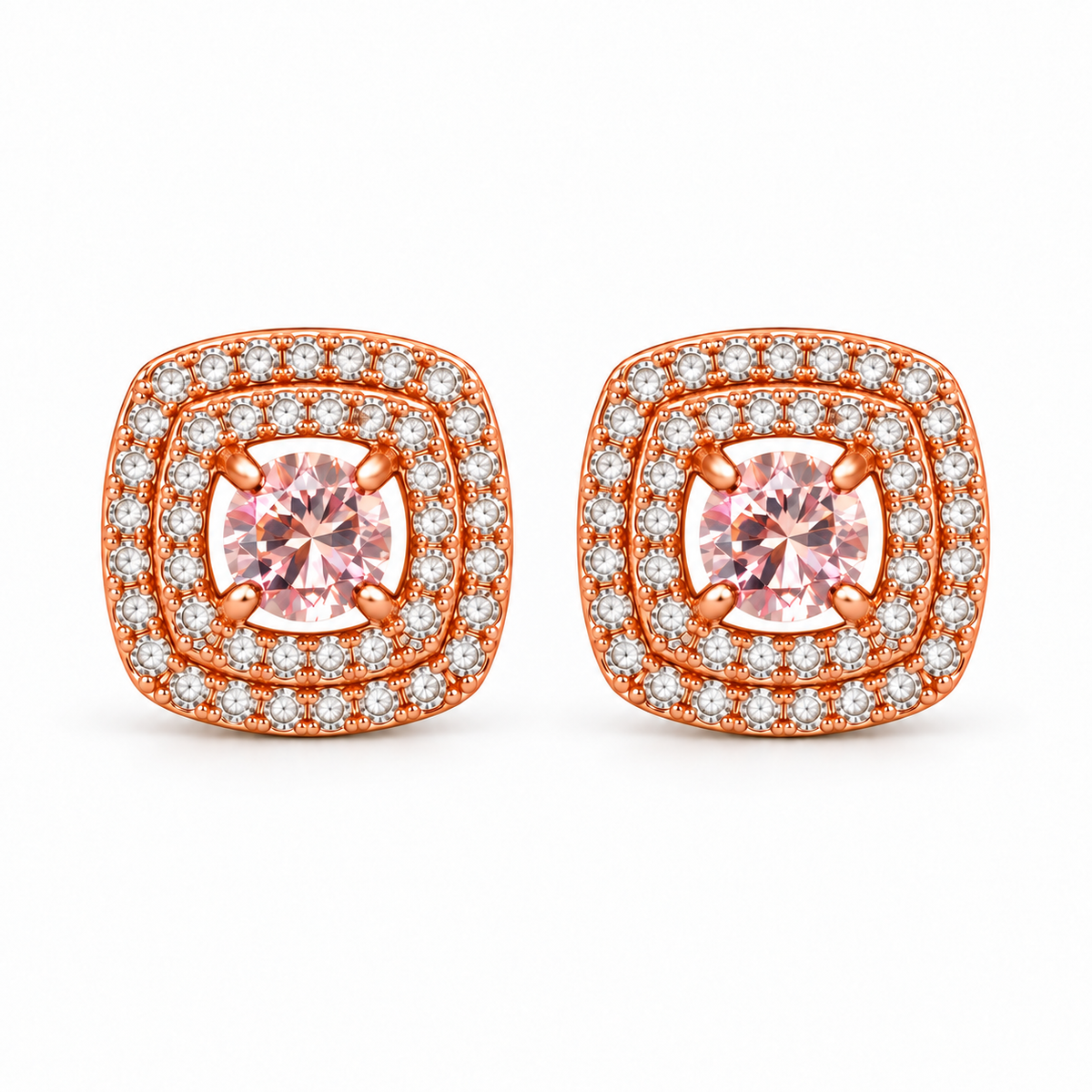 Pink Radiance Stud Earrings