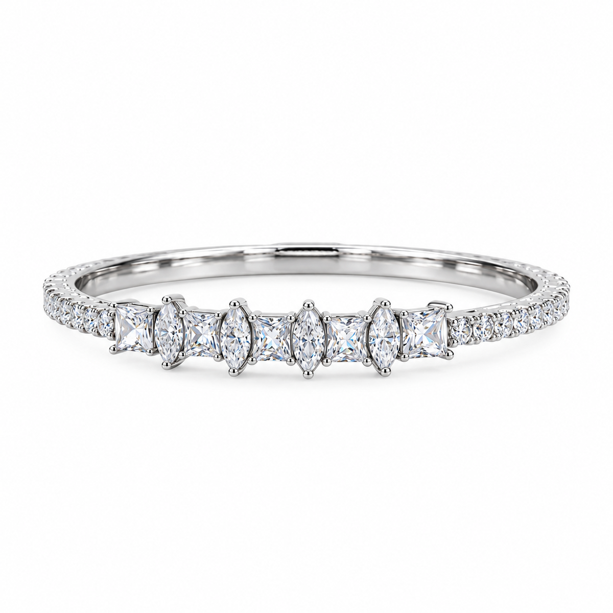 Regal Crystal Statement Bangle Bracelet