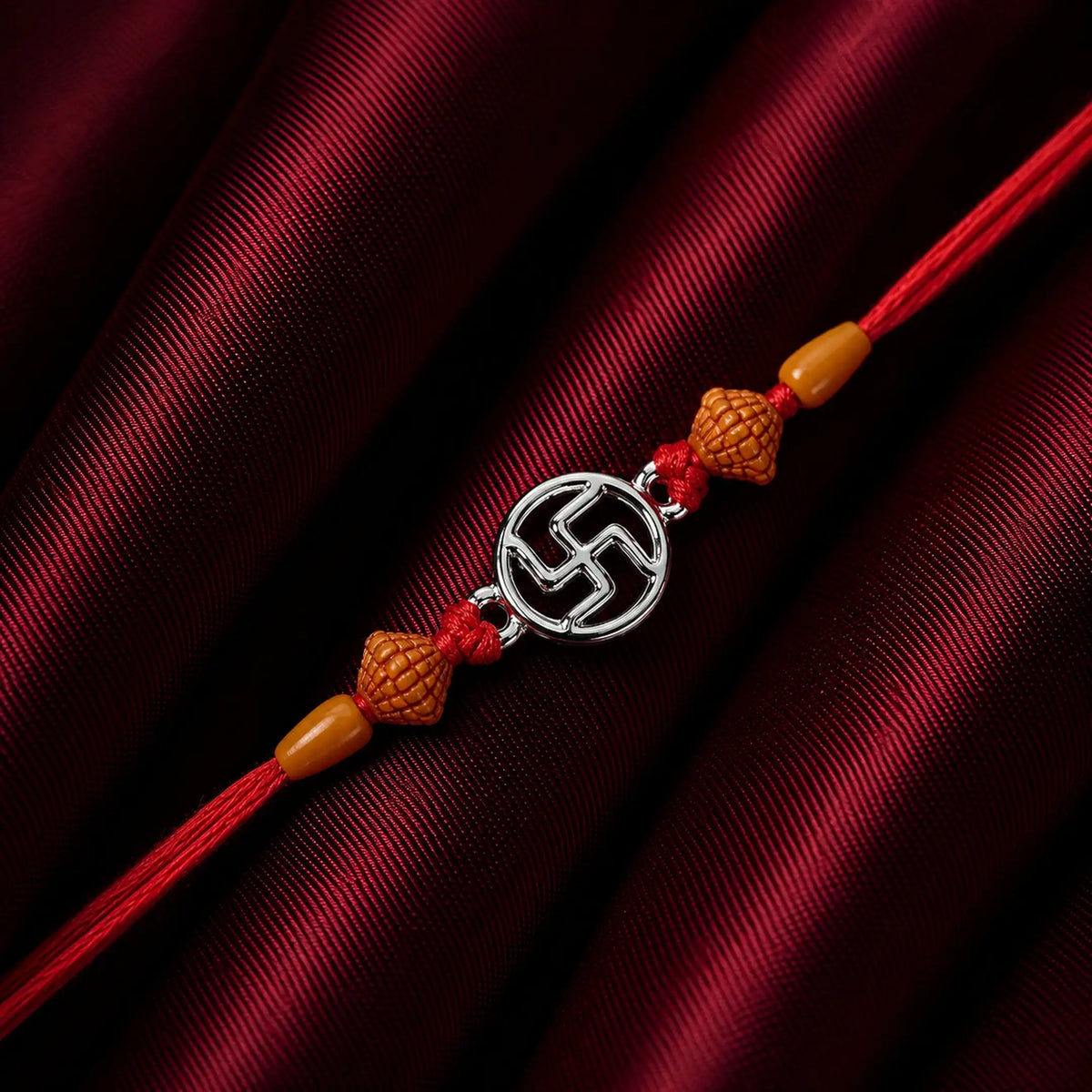 Twinklitz Sterling Silver Swastik Rakhi