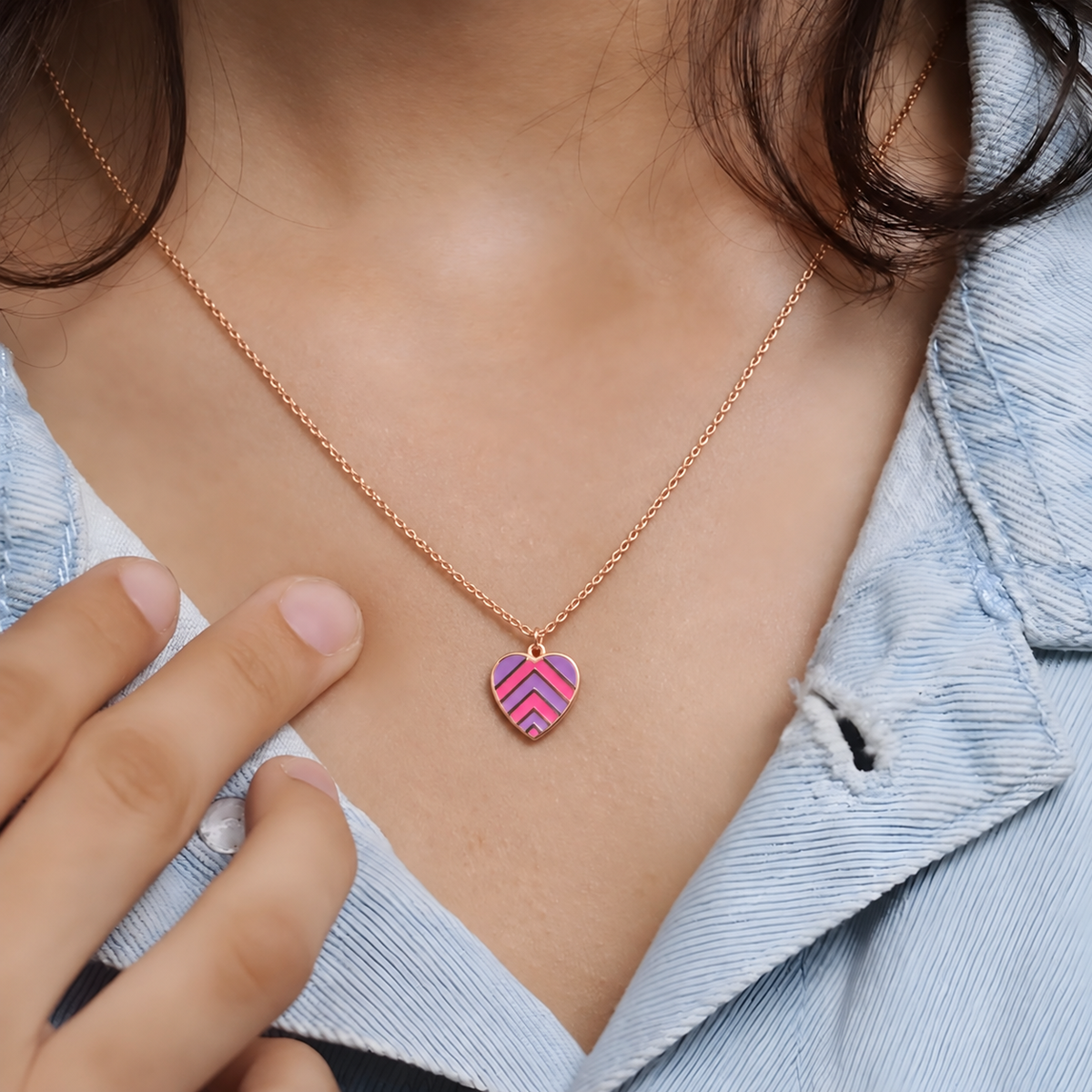 Vibrant Love Heart Pendant Necklace