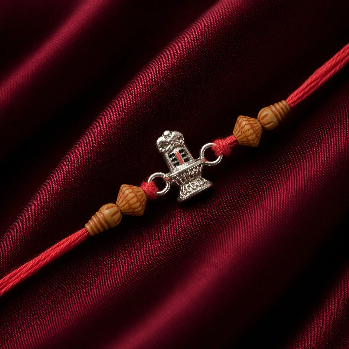 Twinklitz Sterling Silver Lord Shiva Shivling Rakhi