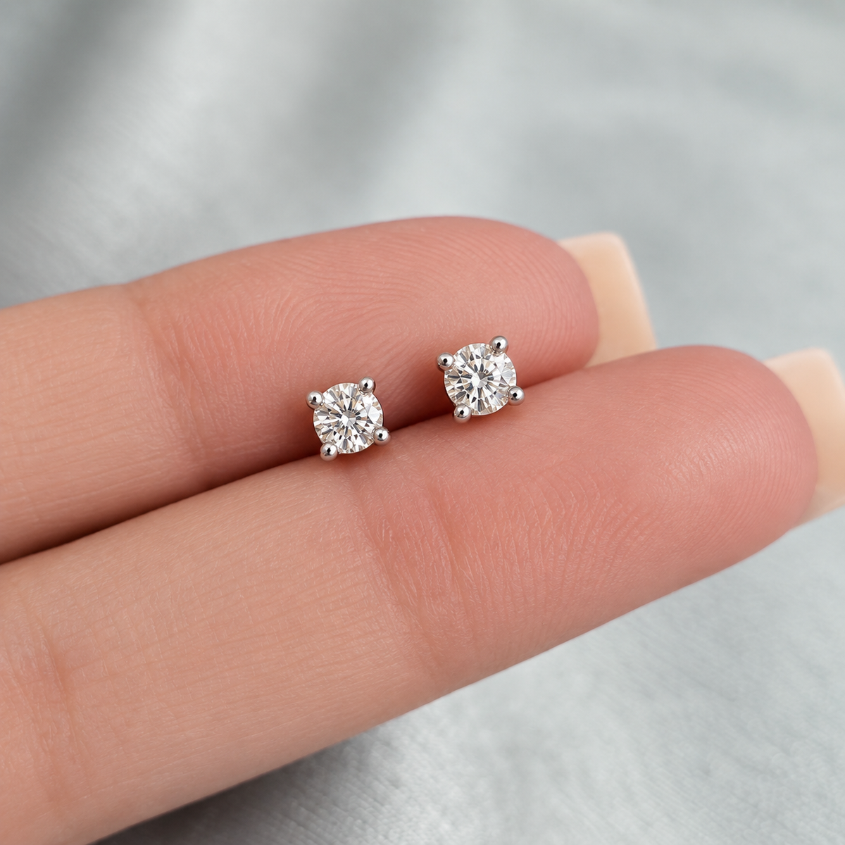 Crystal Glow Stud Earrings