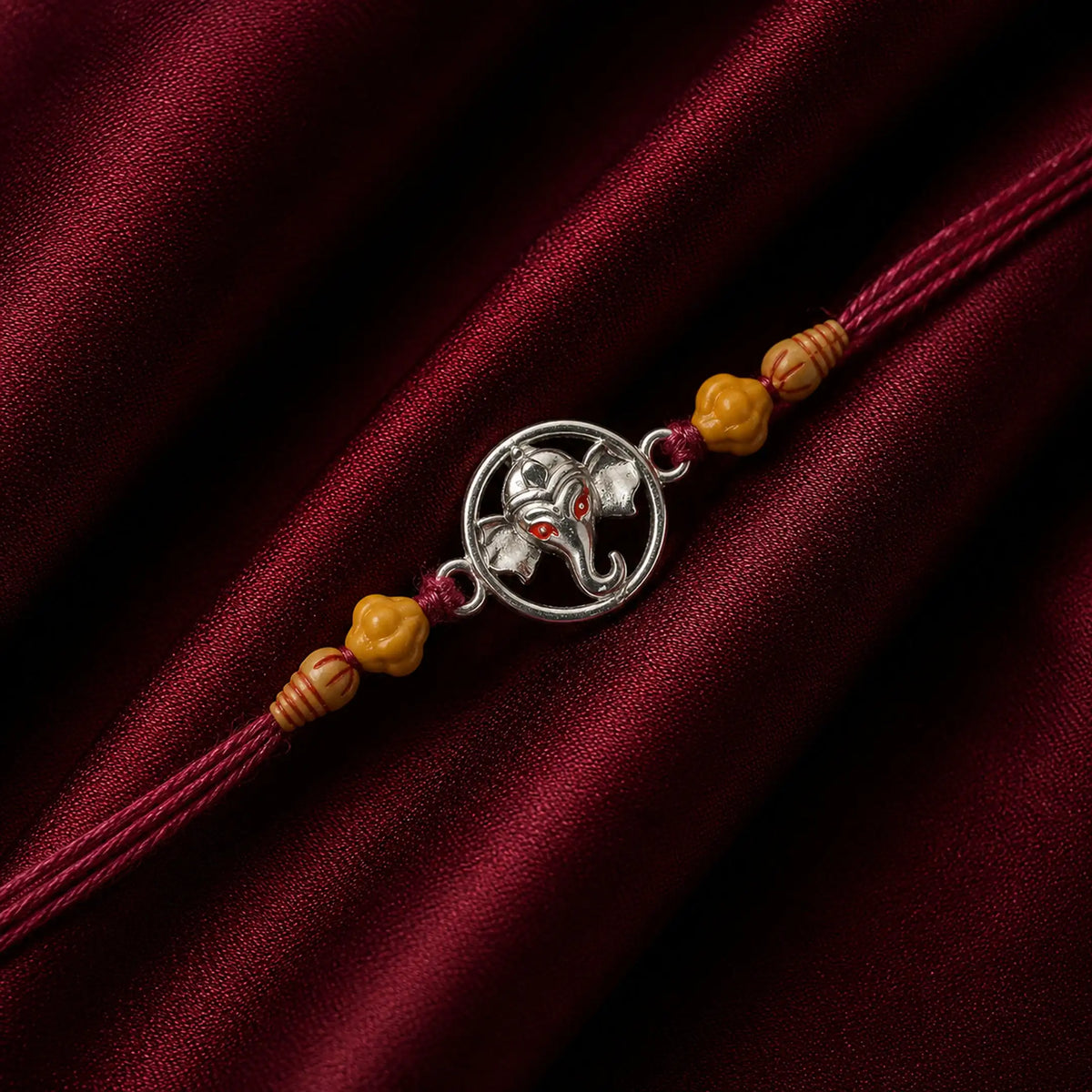 Twinklitz Ganpati 925 Sterling Silver Rakhi