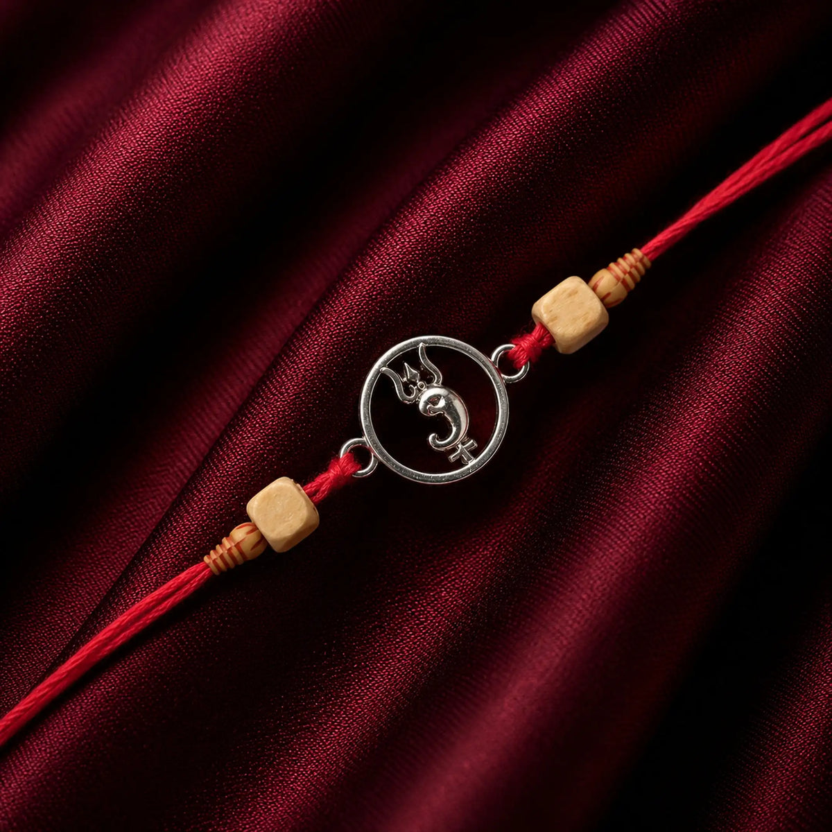 Twinklitz Divine Trishul Sterling Silver Rakhi