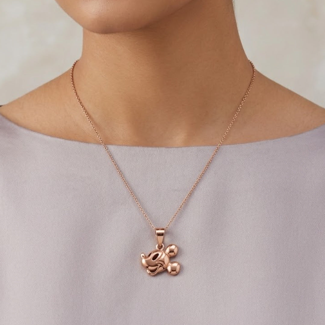 Twinklitz Sterling Silver Mickey Gold Kids Pendant