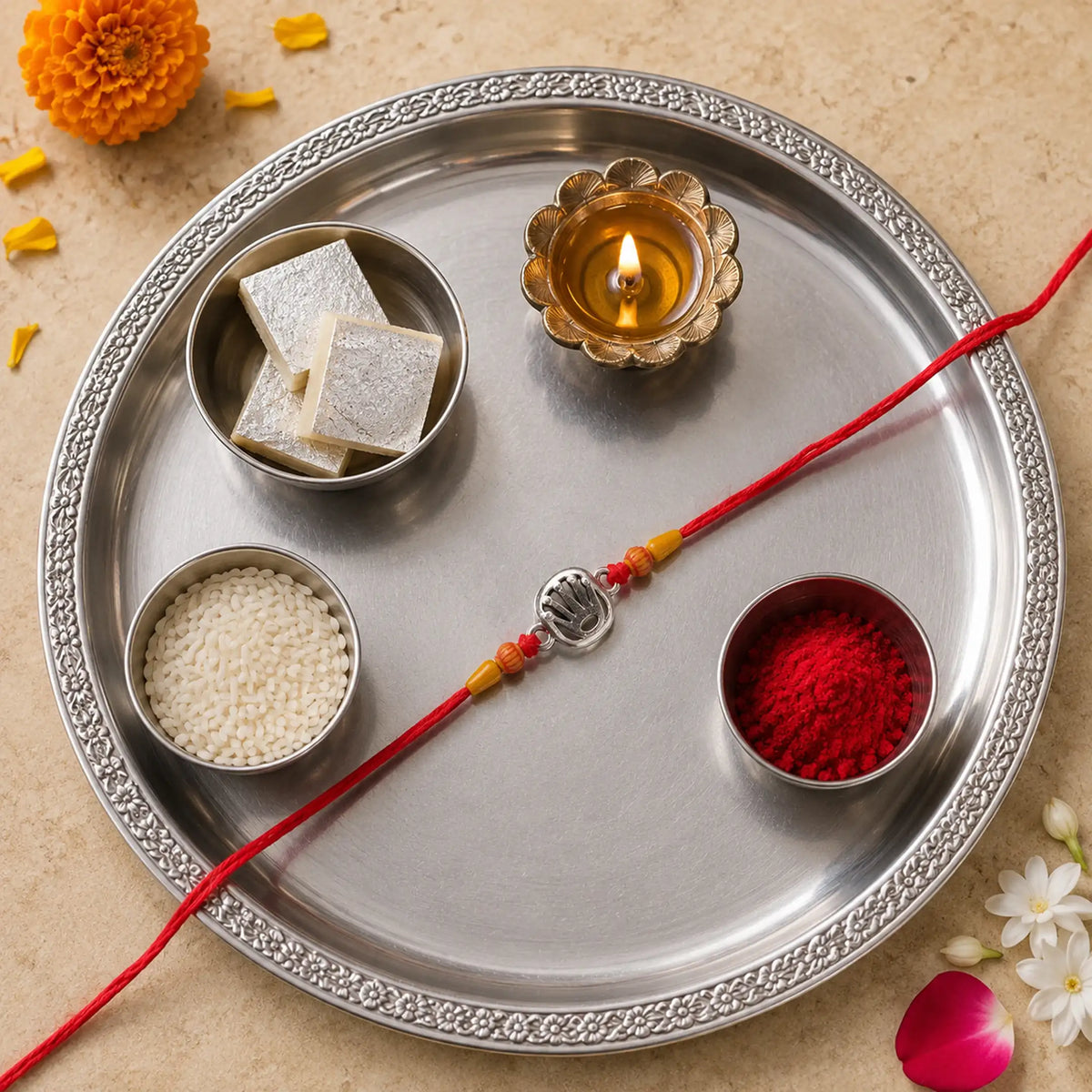 Twinklitz 925 Sterling Silver Royal Crown Rakhi