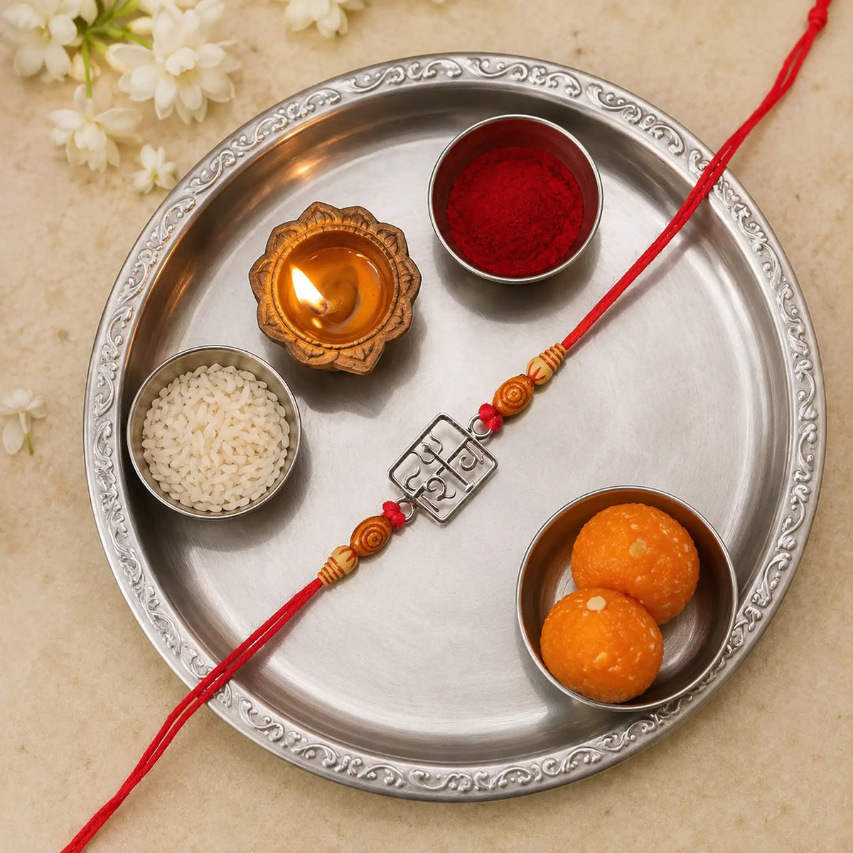 Twinklitz Divine Shiva Sterling Silver Rakhi