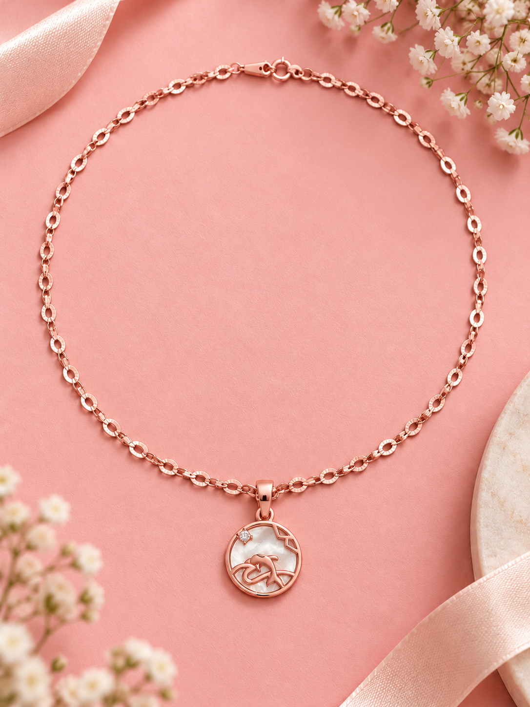 Floral Embrace Pendant Necklace