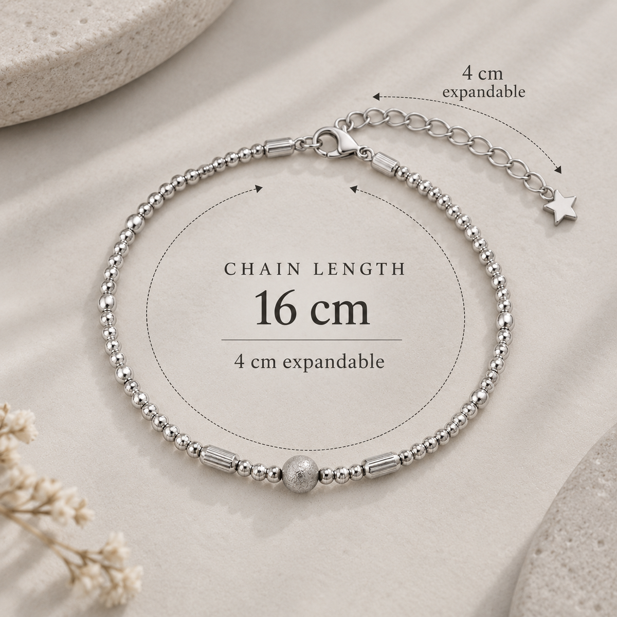 Minimal Silver Bead Bracelet