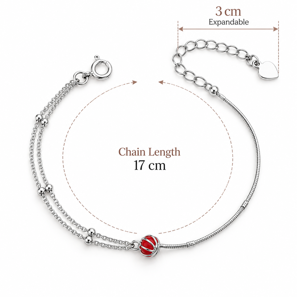 Ruby Red Bead Bracelet