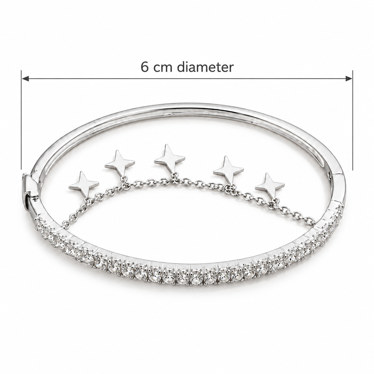 Starry Glow Crystal Bangle Bracelet