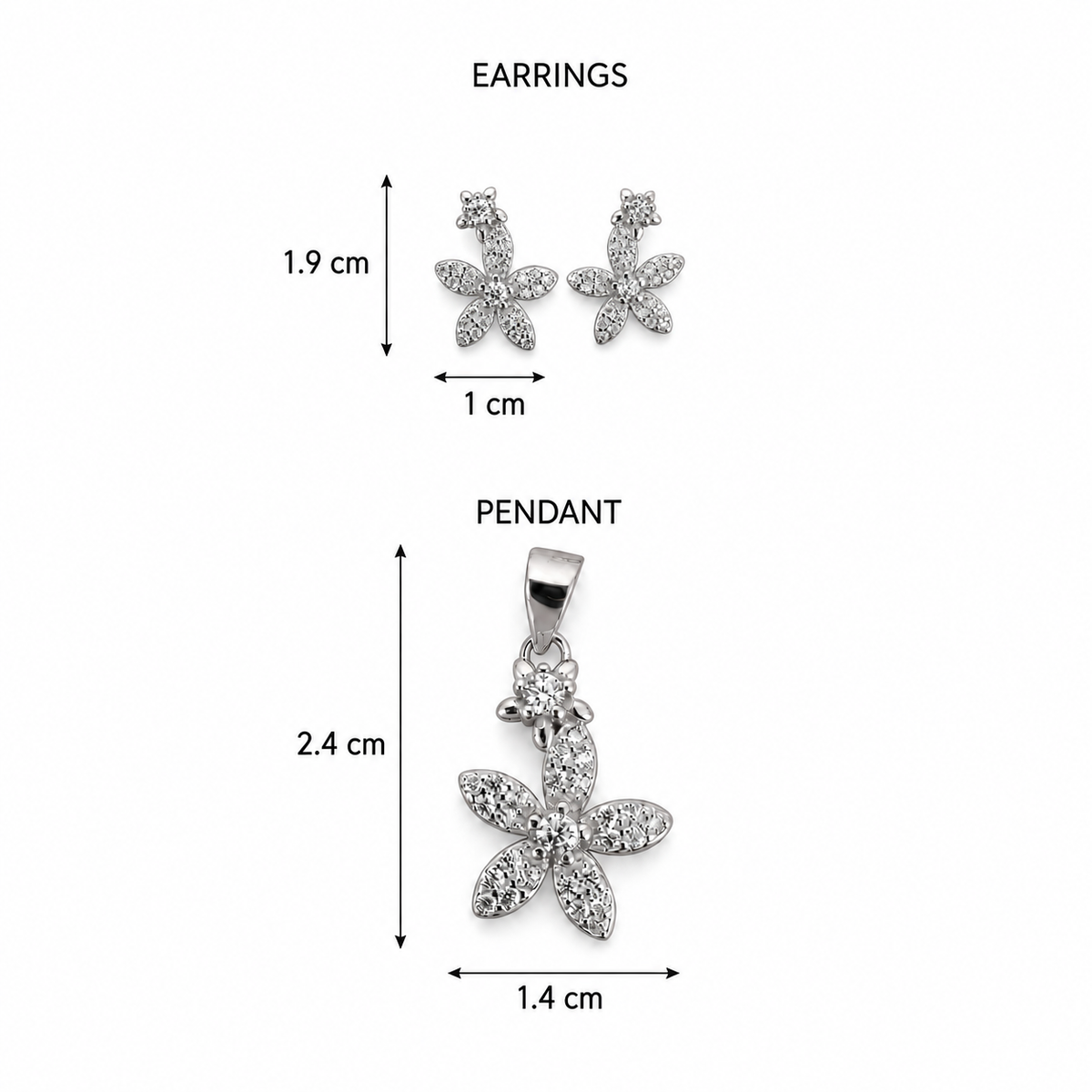 Delicate Flower Pendant Set